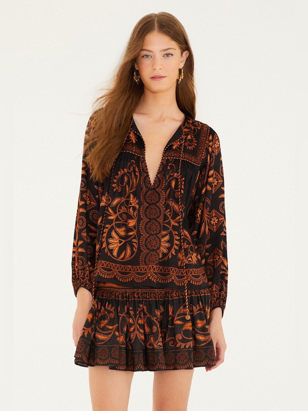 Farm Rio: Black Cornely Ainika Blouse